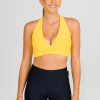 Women R2W CROP TOP | Yellow Performance - Cross Over Crop