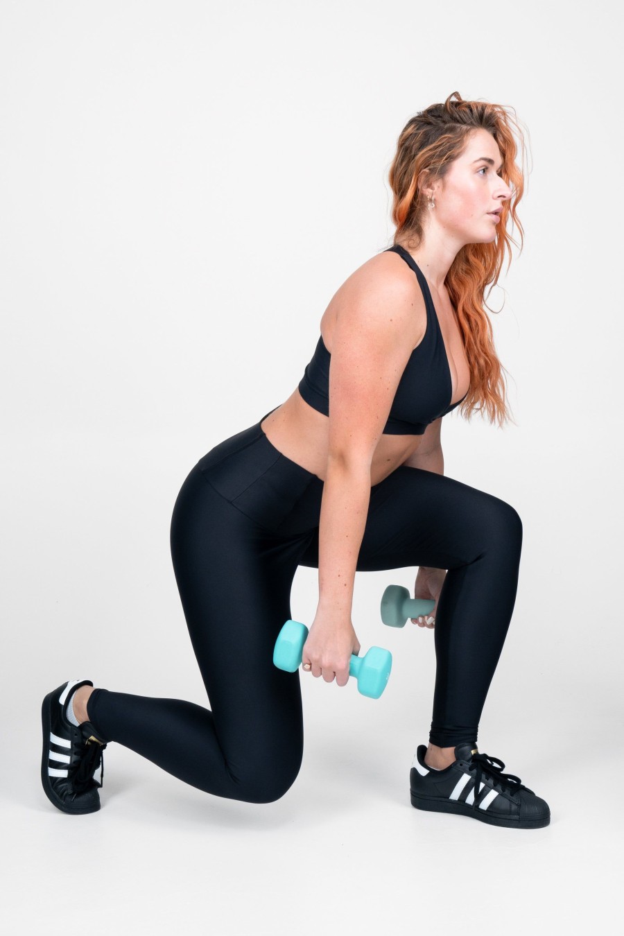 Women R2W LEGGINGS | Black Performance - Double Tummy Control High Waisted Leggings