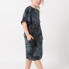 Kids R2W KIDS DRESS | Dark And Moody Tie Dye Soft To Touch - Kids Lazy Girl Dress Tee