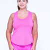 Women R2W TANK TOP | Pink Slinky To Touch - Racer Back Tank Top