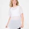 Women R2W BOYFRIEND TEE | White Net - Plain Boyfriend Tee