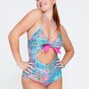 Women R2W SWIM ONE PIECE | Mandala Rainbow Performance - Bralette One Piece W/ Extra Coverage Bottoms