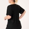 Women R2W BOYFRIEND TEE | Black Bball Mesh - V Neck Boyfriend Tee