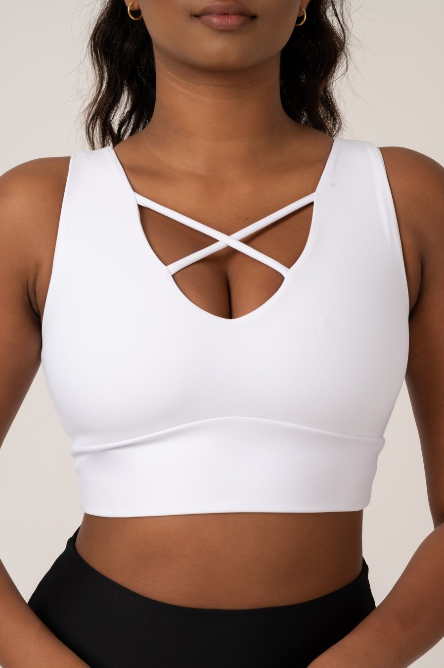 Women R2W CROP TOP | White Performance - Reversible Comfort Crop Top