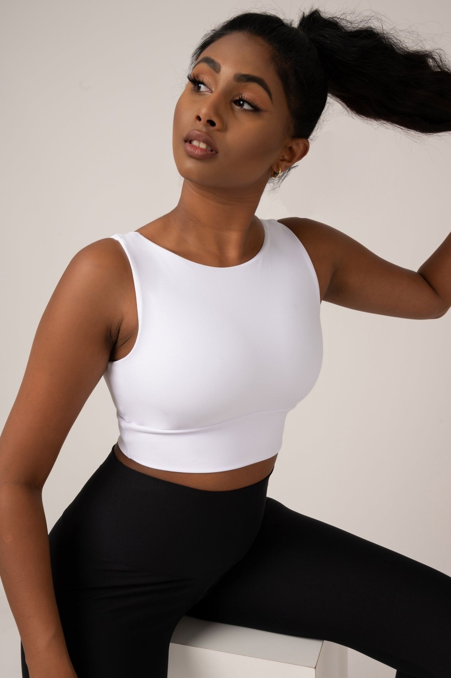 Women R2W CROP TOP | White Performance - Reversible Comfort Crop Top