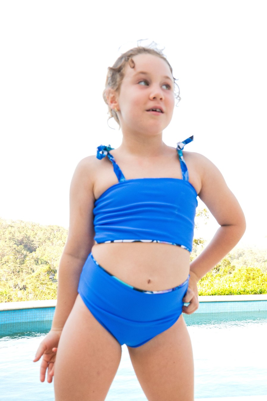 Kids R2W KIDS BIKINI TOP | Late Bloomer Blue Performance - Kids Bikini Top