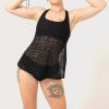 Women R2W BIKINI TOP | Black Bohemian Lace - Tankini