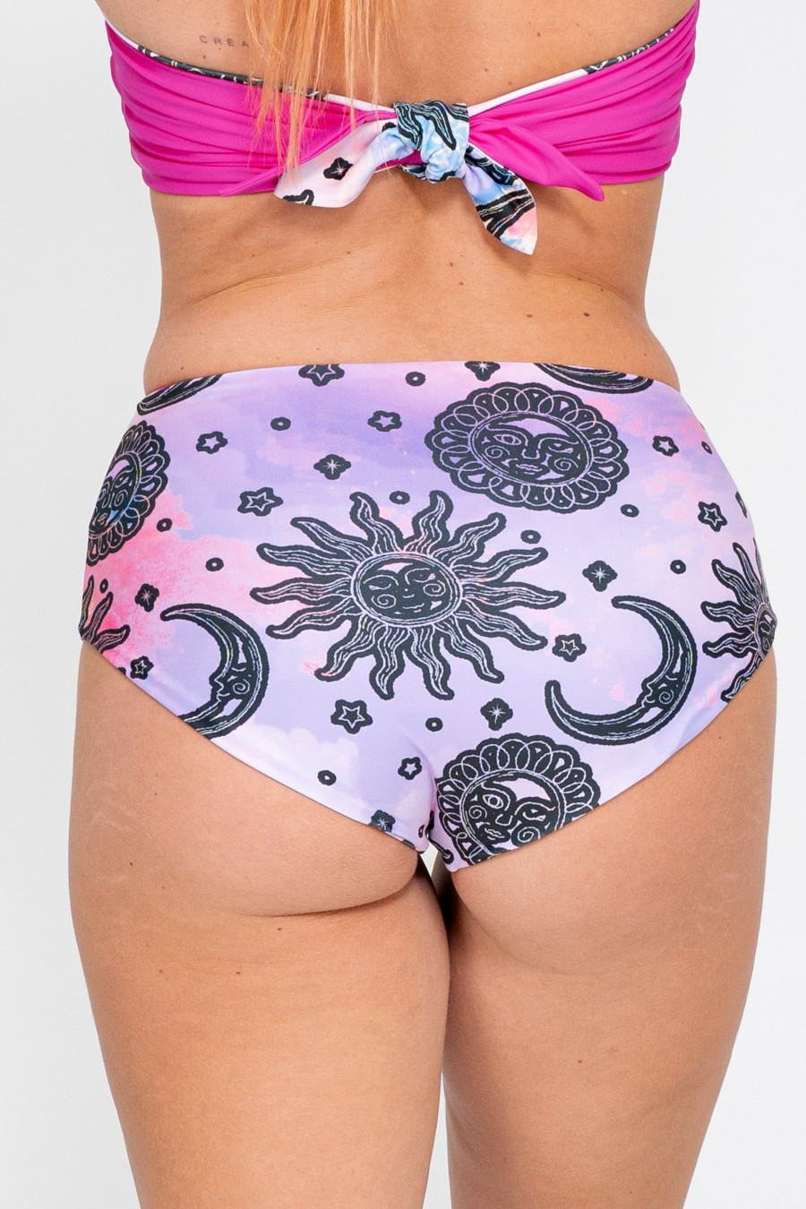 Women R2W BIKINI BOTTOMS | Solar Sister Performance - High Waisted Extra Coverage Bikini Bottoms