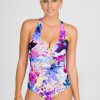 Women R2W SWIM ONE PIECE | Blessings Silky - Deep V One Piece W/ Extra Coverage Bottoms