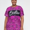 Women R2W BOYFRIEND TEE | Medusa Pink Bball Mesh - Exotica Boyfriend Tee