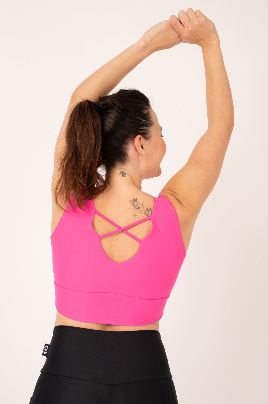 Women R2W CROP TOP | Candy Pink Performance - Reversible Comfort Crop Top