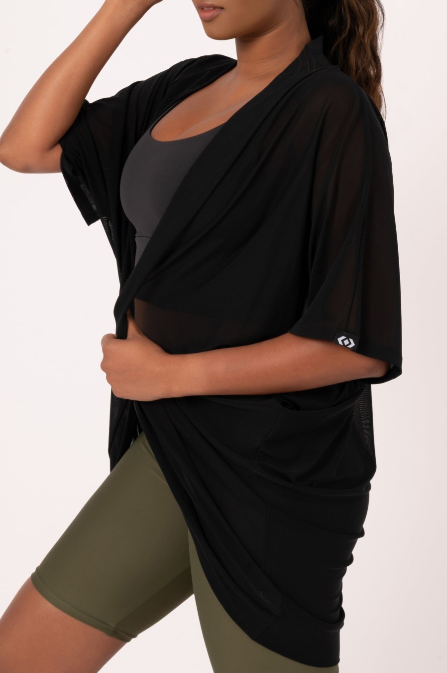 Women R2W KIMONO | Black Net - Midi Kimono