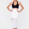 Women R2W SKIRTS | White Net - Midi Skirt W/ Side Split