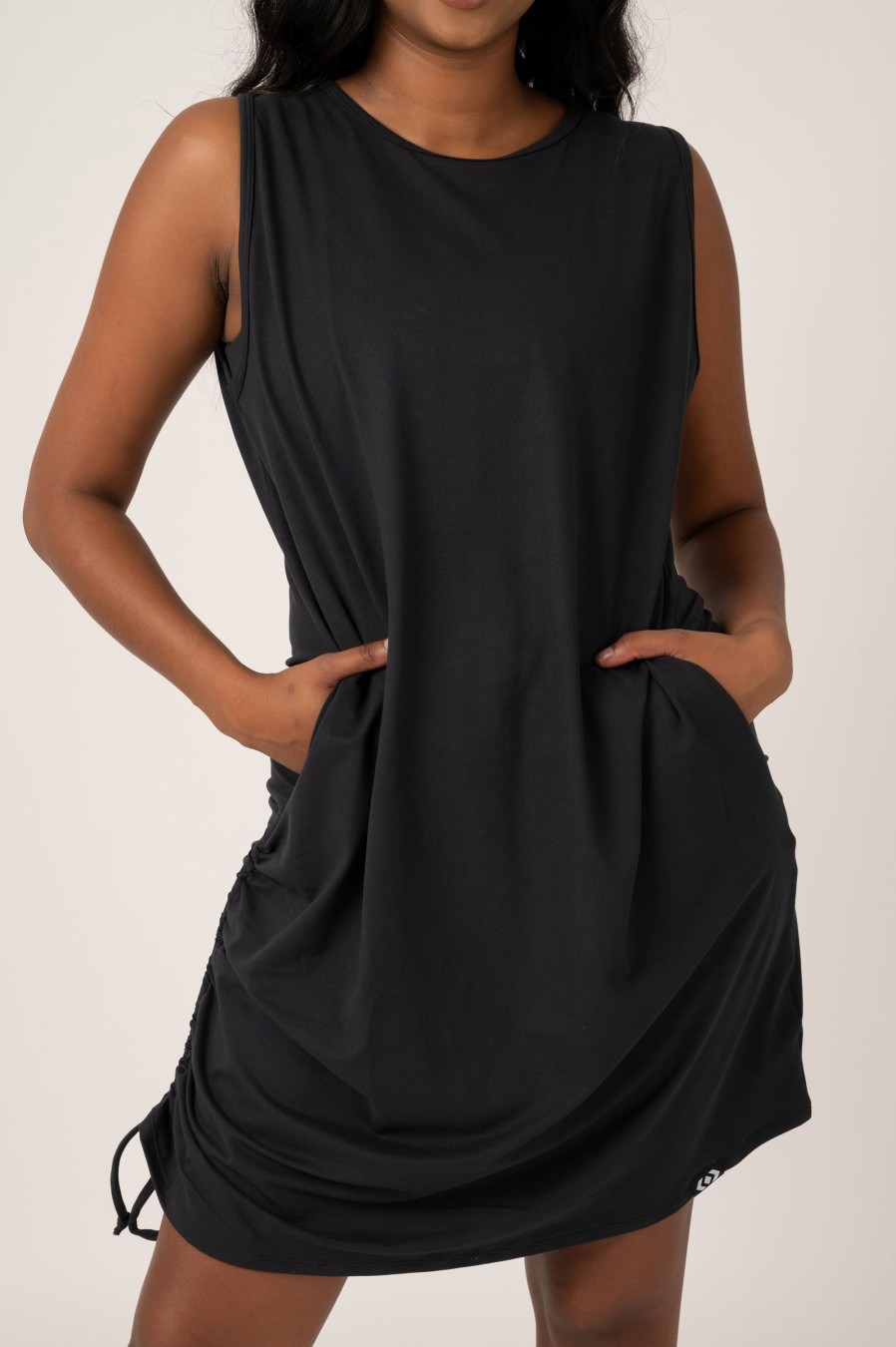 Women R2W DRESS | Black Soft To Touch - Lazy Girl Dress Tank