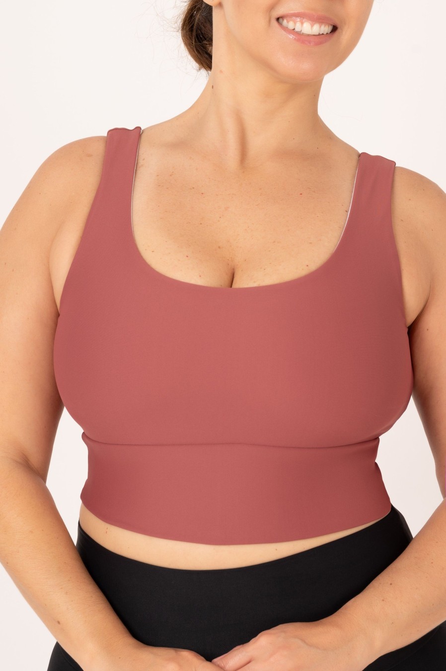 Women R2W CROP TOP | Blush Performance - Scoop Neck Comfort Crop Top