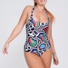 Women R2W SWIM ONE PIECE | Excuse My French Performance - Cross Over One Piece W/ Extra Coverage Bottoms