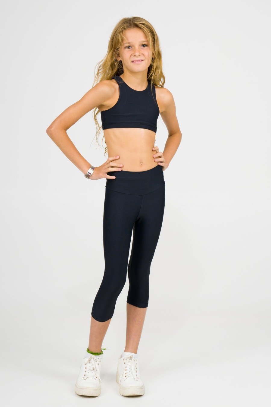 Kids R2W KIDS CAPRI | Black Performance - Kids Capris