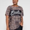 Women R2W BOYFRIEND TEE | Cavegirl Bball Mesh - Exotica Boyfriend Tee