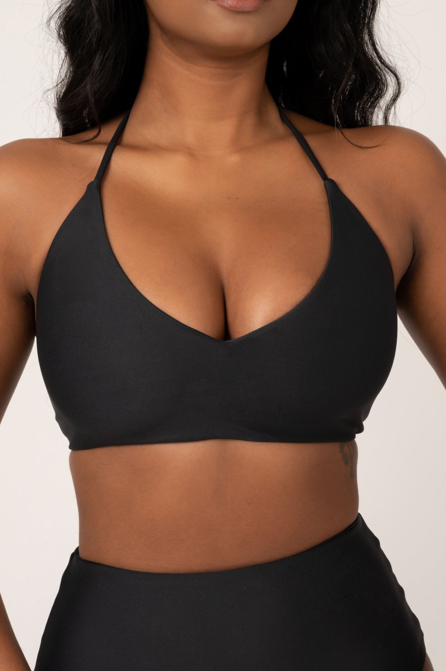 Women R2W BIKINI TOP | Black Performance - Bralette Bikini Top