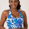 Women R2W CROP TOP | Late Bloomer Blue Performance - T Back Comfort Crop Top