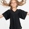 Kids R2W KIDS BOYFRIEND TEE | Black Bball Mesh - Kids V Neck Exotica Black Embroidered Boyfriend Tee