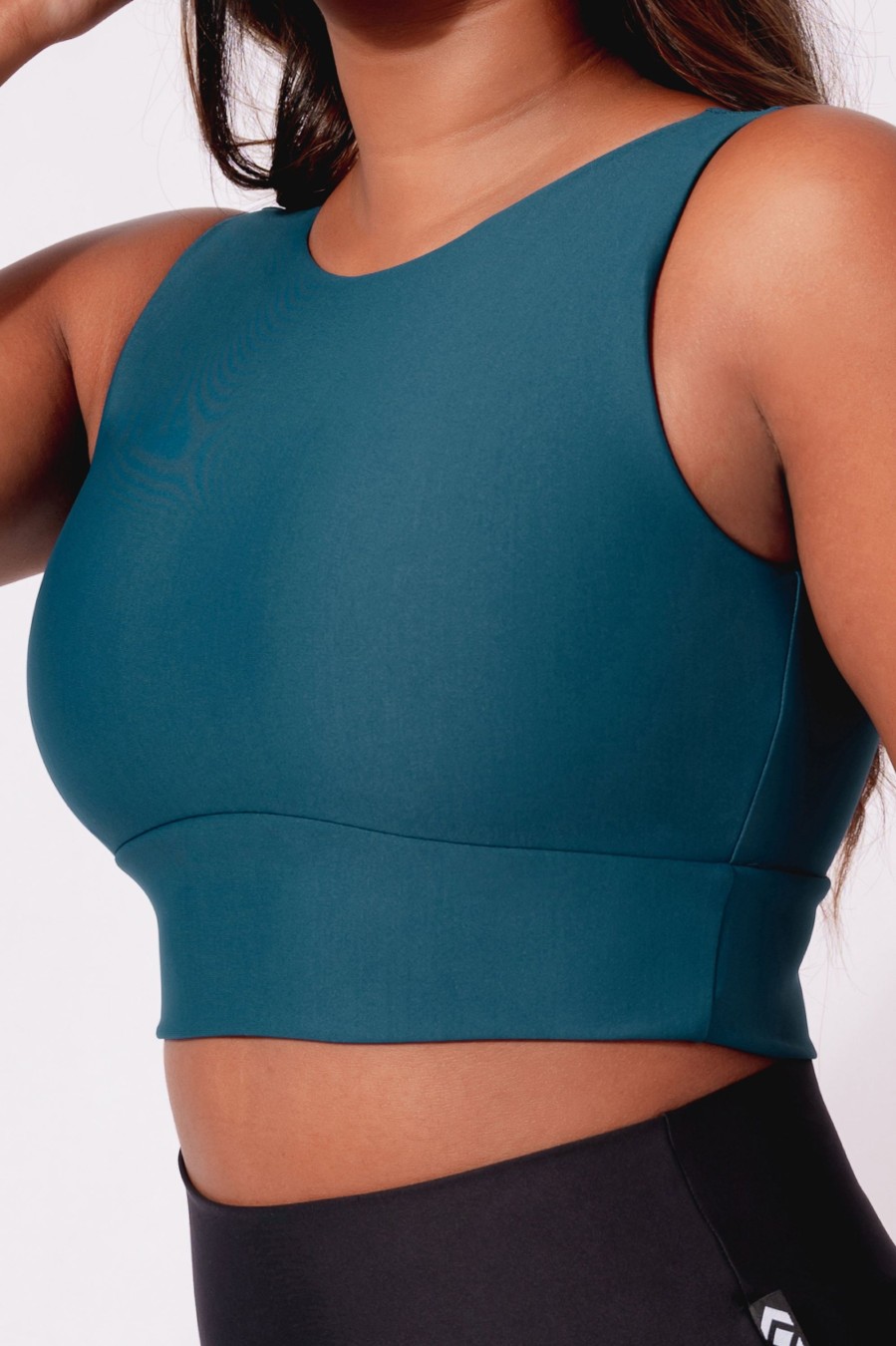 Women R2W CROP TOP | Dark Teal Performance - Reversible Comfort Crop Top