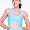 Women R2W CROP TOP | Dusty Pale Blue Performance - T Back Comfort Crop Top