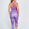 Women R2W CAPRI | Trance Purple Performance - High Waisted Capri Leggings