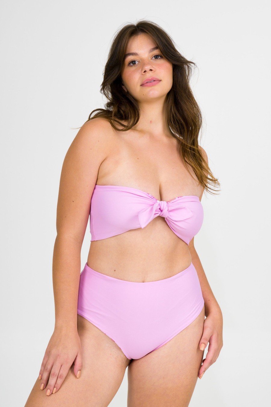 Women R2W BIKINI TOP | Serendipity Pink Silky - Bandeau Bikini Top