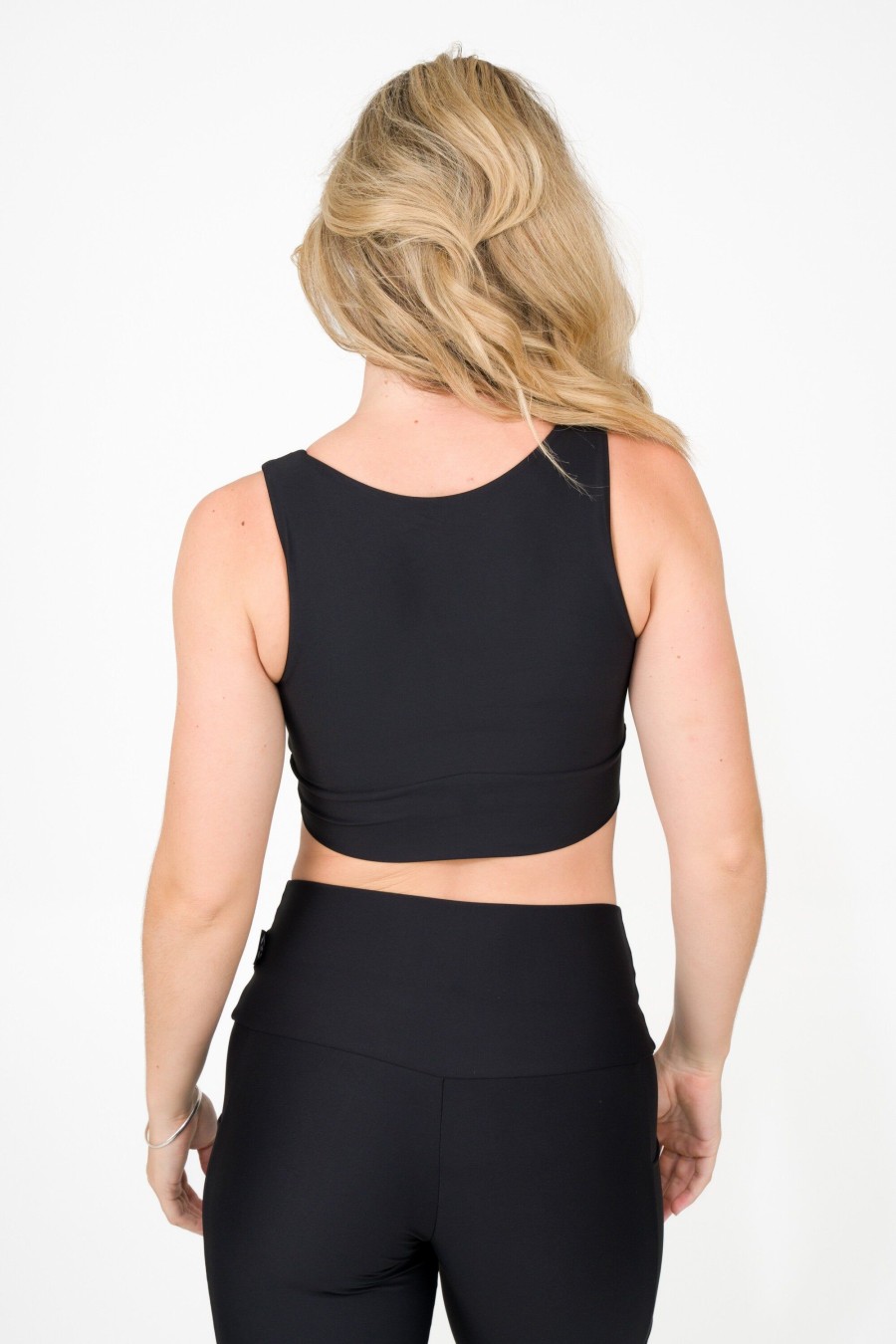 Women R2W CROP TOP | Black Performance - Reversible Comfort Crop Top