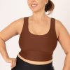 Women R2W CROP TOP | Chocolate Performance - Scoop Neck Comfort Crop Top