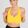 Women R2W CROP TOP | Yellow Performance - Deep V Crop