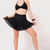 Women R2W SKORTS | Black Bohemian Lace - High Waisted Ruffle Skort