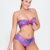 Women R2W BIKINI BOTTOMS | Trance Purple Performance - Full Coverage Brief Bikini Bottoms