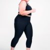 Women R2W CAPRI | Black Body Contouring - High Waisted Capri Leggings