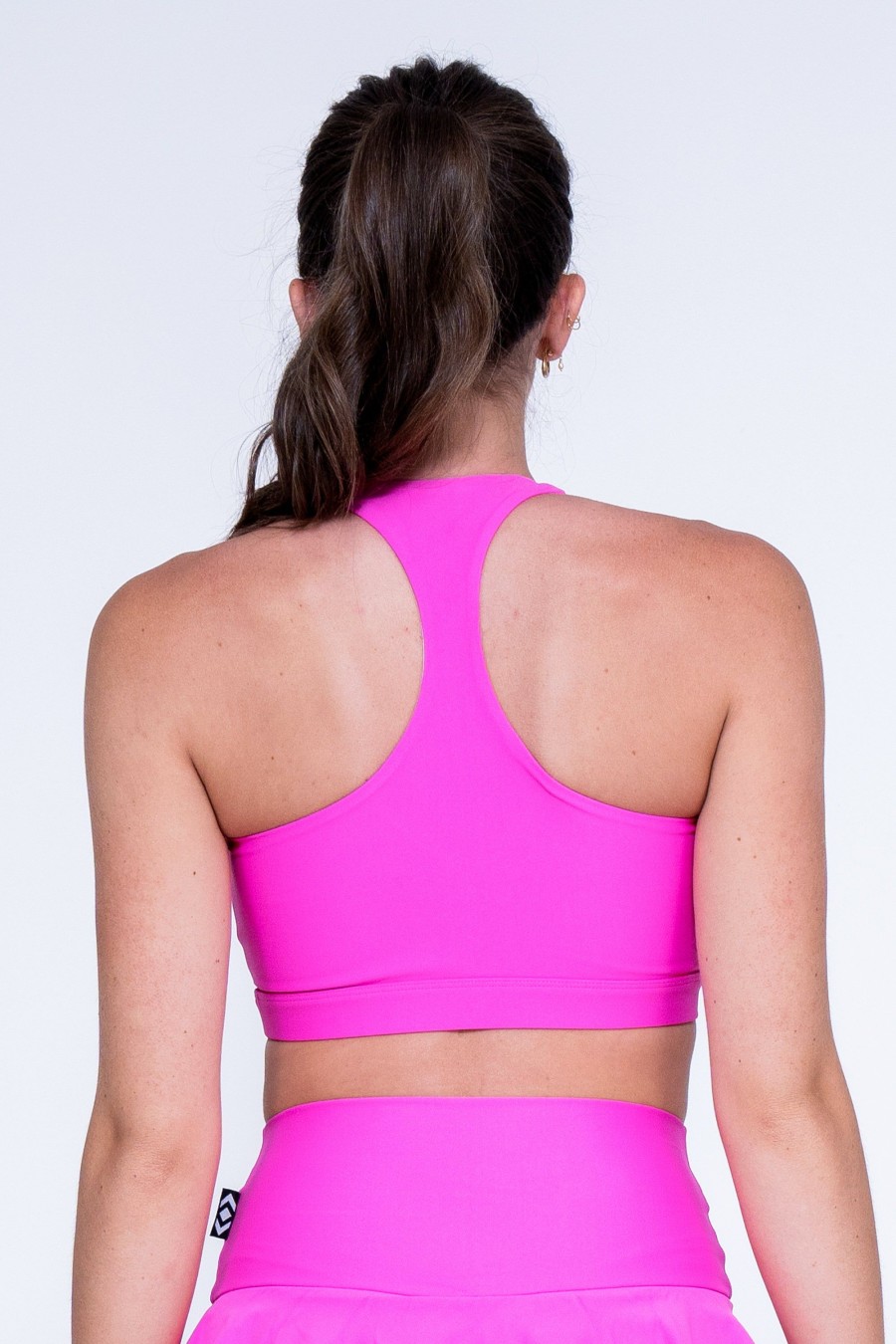 Women R2W CROP TOP | Candy Pink Performance - Deep V Crop