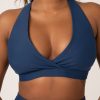 Women R2W CROP TOP | Navy Performance - Cross Over Crop