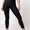 Women R2W 7/8 | Black Exotic Touch Jag - High Waisted 7/8 Leggings