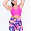 Women R2W LONG SHORTS | Dino Mite Performance - Panel Pocket High Waisted Long Shorts