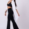 Women R2W KIMONO | White Slinky To Touch - Midi Kimono