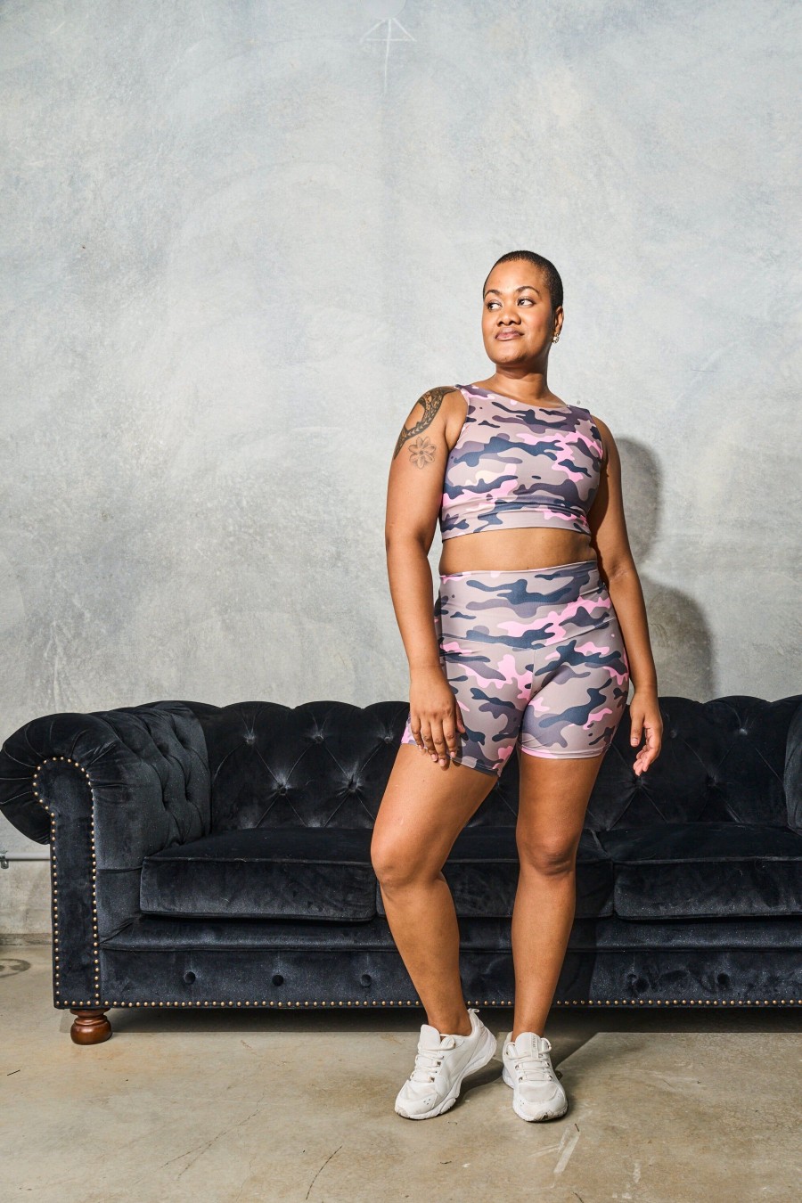 Women R2W CROP TOP | Camo Crush Pink Performance - Reversible Comfort Crop Top