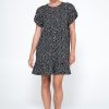 Women R2W DRESS | Speckle Jag Slinky To Touch - Baby Doll Tiered Mini Dress