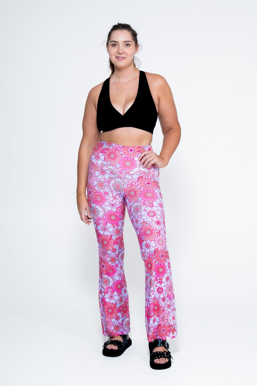 Women R2W BOOTLEG | Serendipity Pink Soft To Touch - High Waisted Bootleg Pant