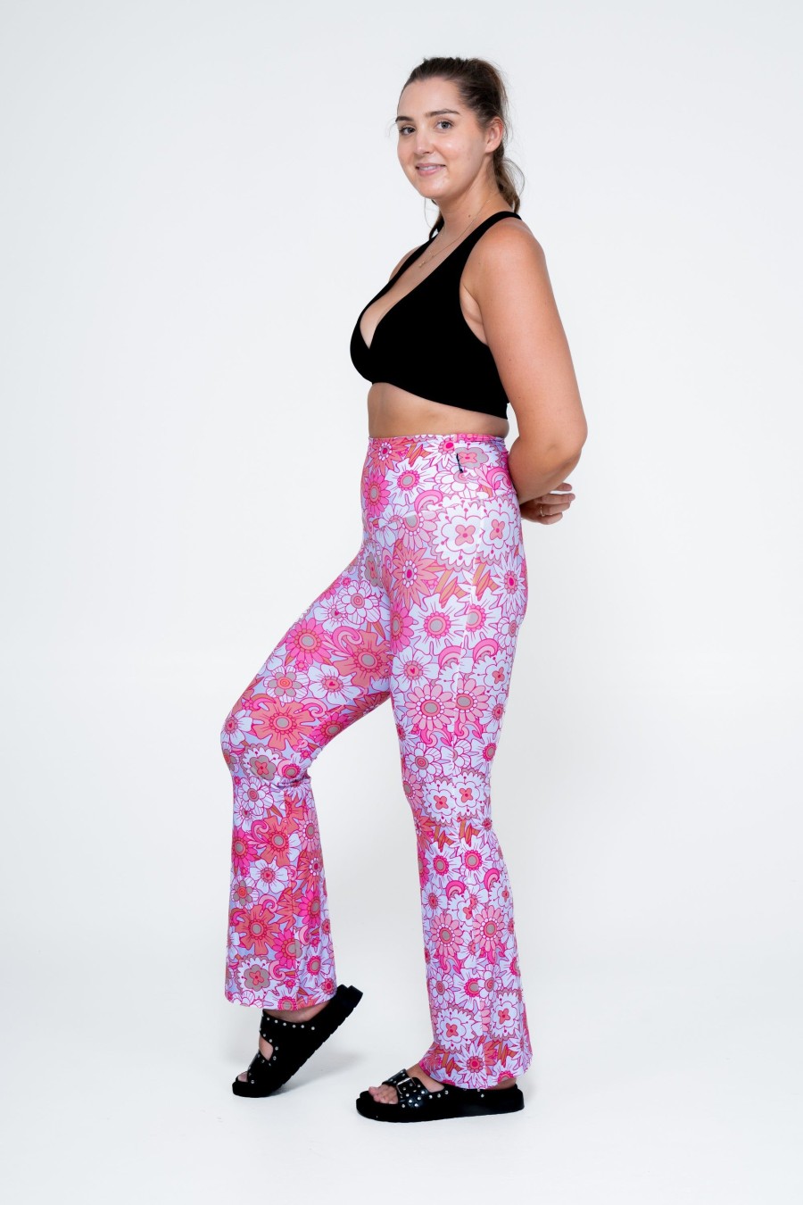 Women R2W BOOTLEG | Serendipity Pink Soft To Touch - High Waisted Bootleg Pant