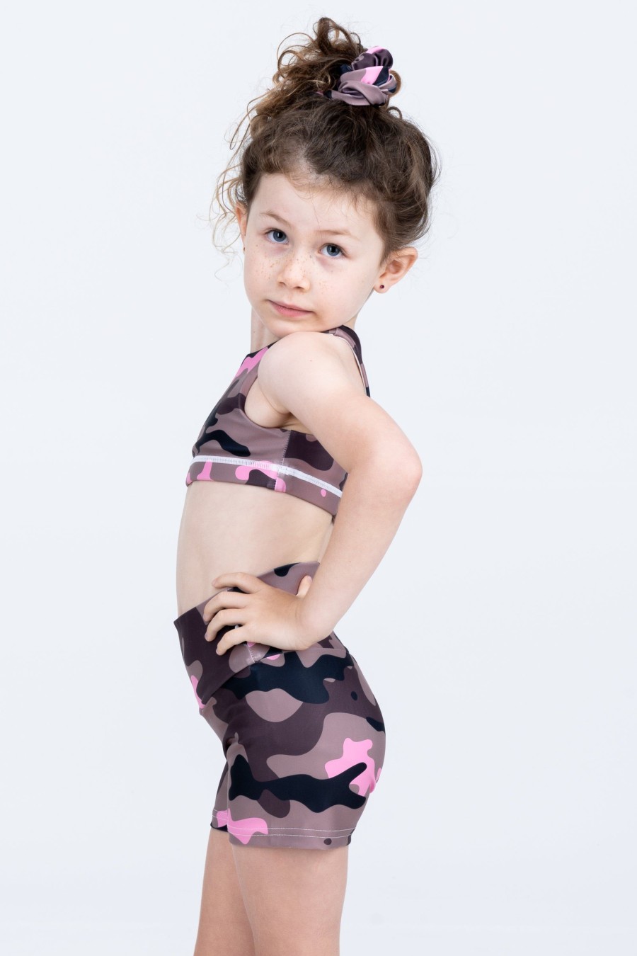 Kids R2W KIDS BOOTY SHORTS | Camo Crush Pink Performance - Kids Booty Shorts