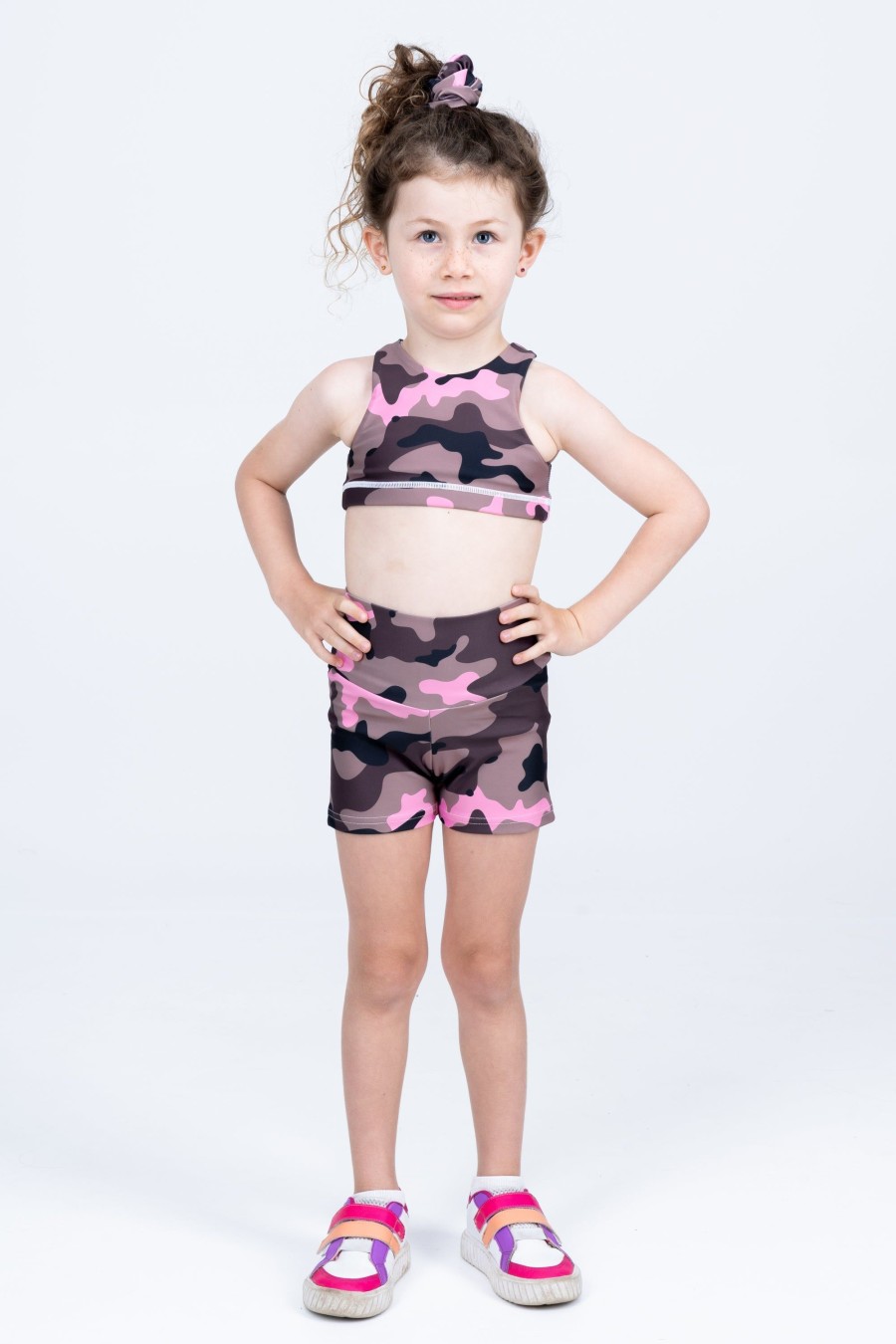 Kids R2W KIDS BOOTY SHORTS | Camo Crush Pink Performance - Kids Booty Shorts