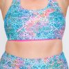 Women R2W BIKINI TOP | Mandala Rainbow Performance - Cross Over Bikini Top