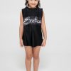 Kids R2W KIDS BOYFRIEND TEE SLEEVELESS | Black Bball Mesh - Kids Sleeveless Exotica Boyfriend Tee