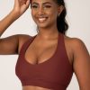 Women R2W CROP TOP | Burnt Copper Performance - Deep V Crop