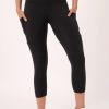 Women R2W CAPRI | Black Body Contouring - Panel Pocket High Waisted Capri Leggings